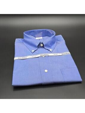 Men's Brooks Brothers New Traditional Fit Blue Button-Down Shirt 17-34